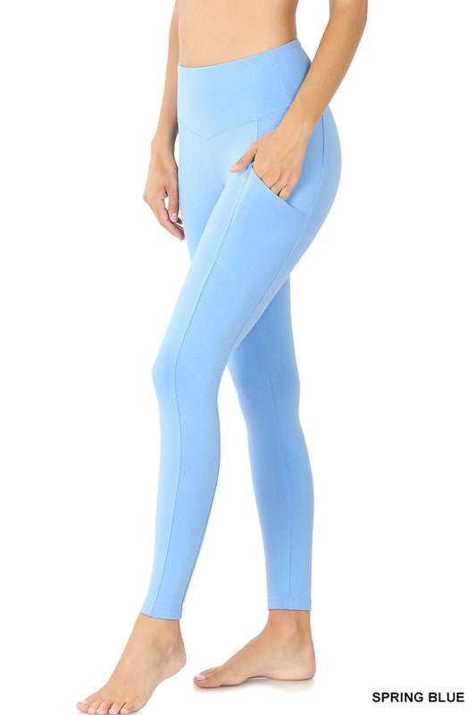 Better cotton wide waistband pocket leggings (more colors)