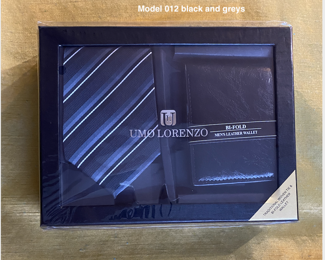 Tie and leather wallet 001