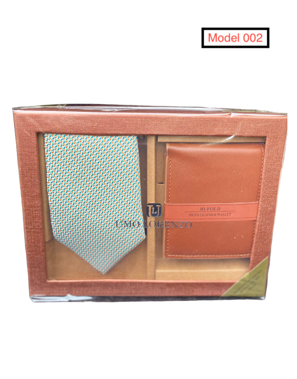Tie and leather wallet 001