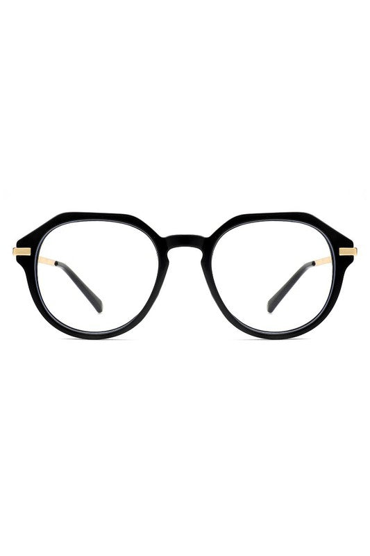 Round Geometric Fashion Blue Light Blocker Glasses