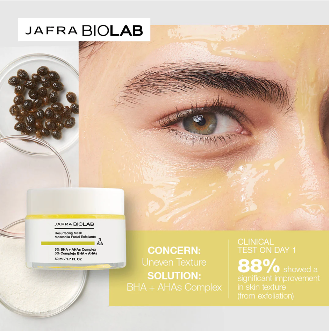 JAFRA BioLab Resurfacing Mask 5% BHA +AHAs Complex