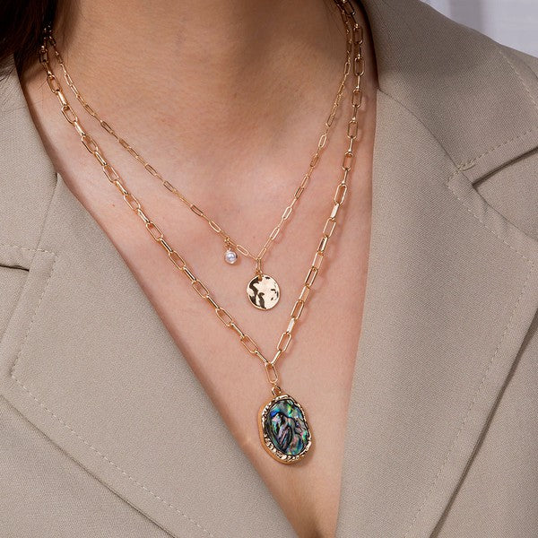 Abalone Pendant Necklace for Women