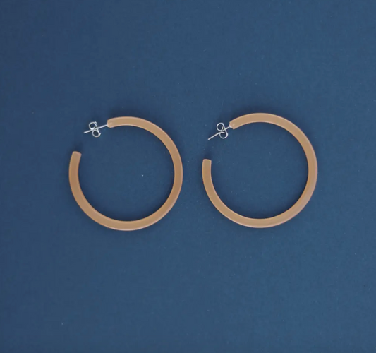 Peach Circle Hoops