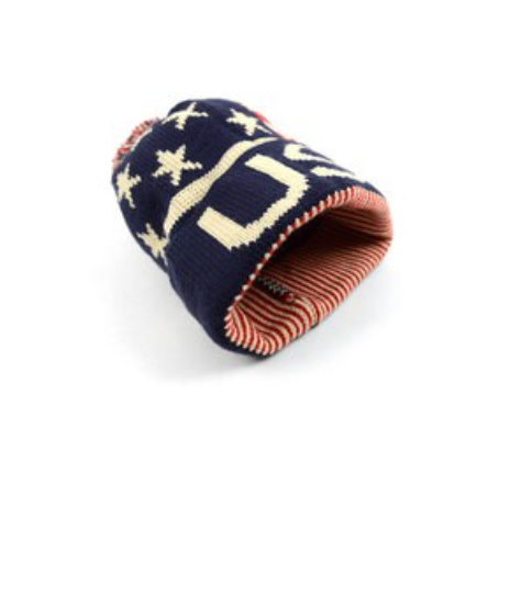 USA flag design winter hat