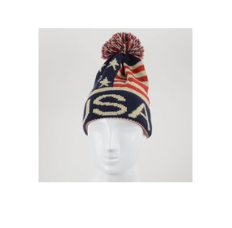 USA flag design winter hat