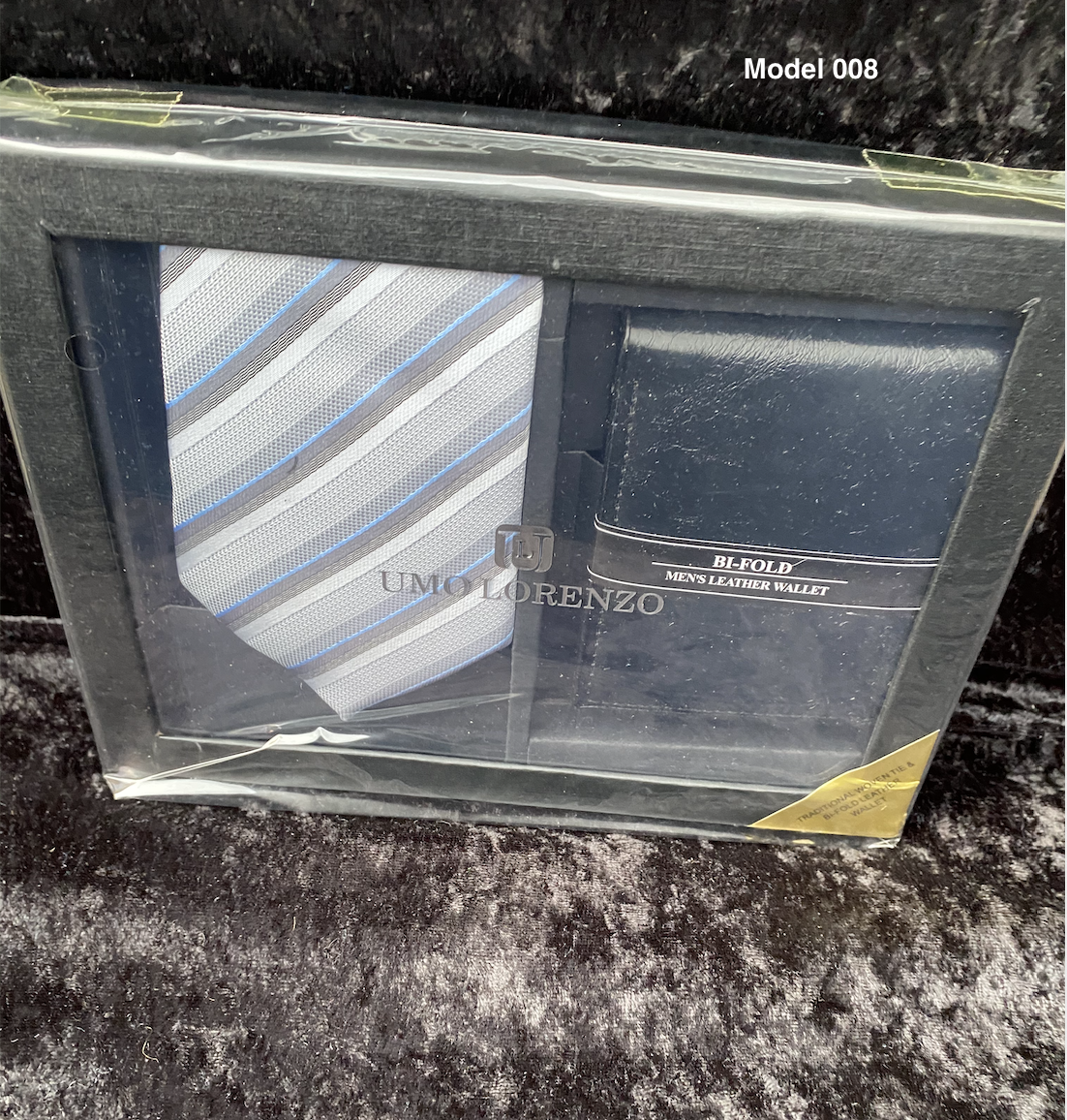 Tie and leather wallet 001