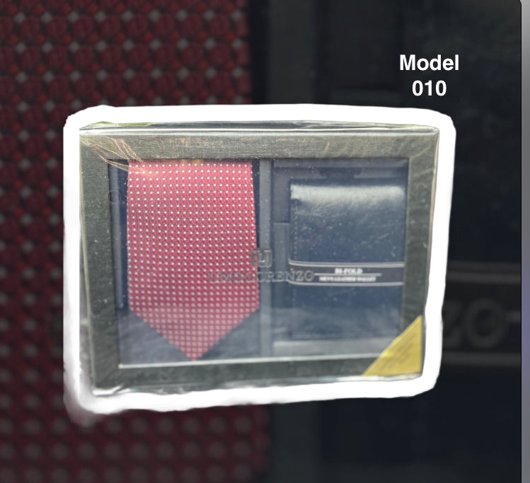 Tie and leather wallet 001