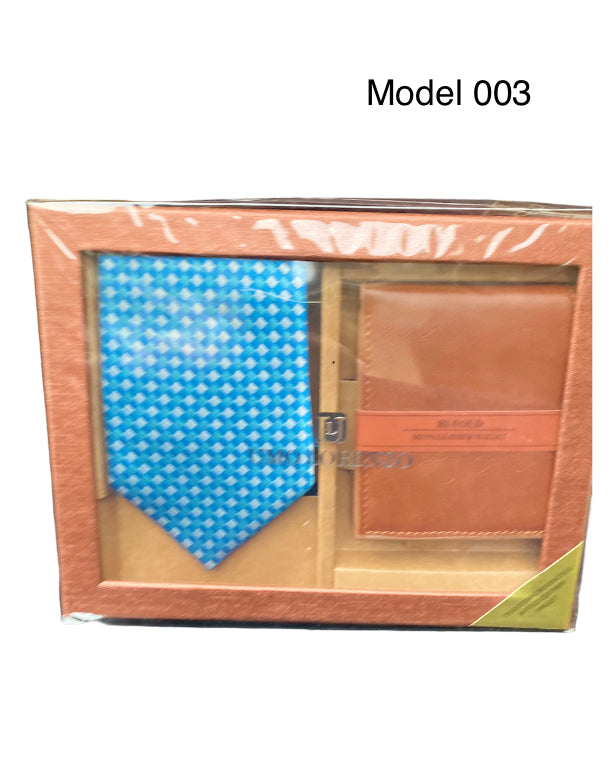 Tie and leather wallet 001