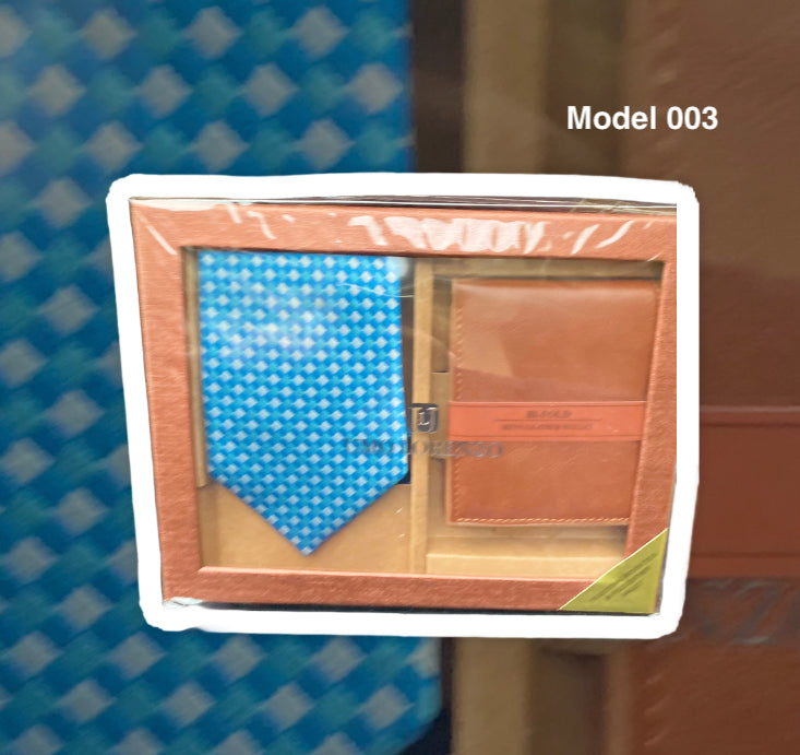 Tie and leather wallet 001